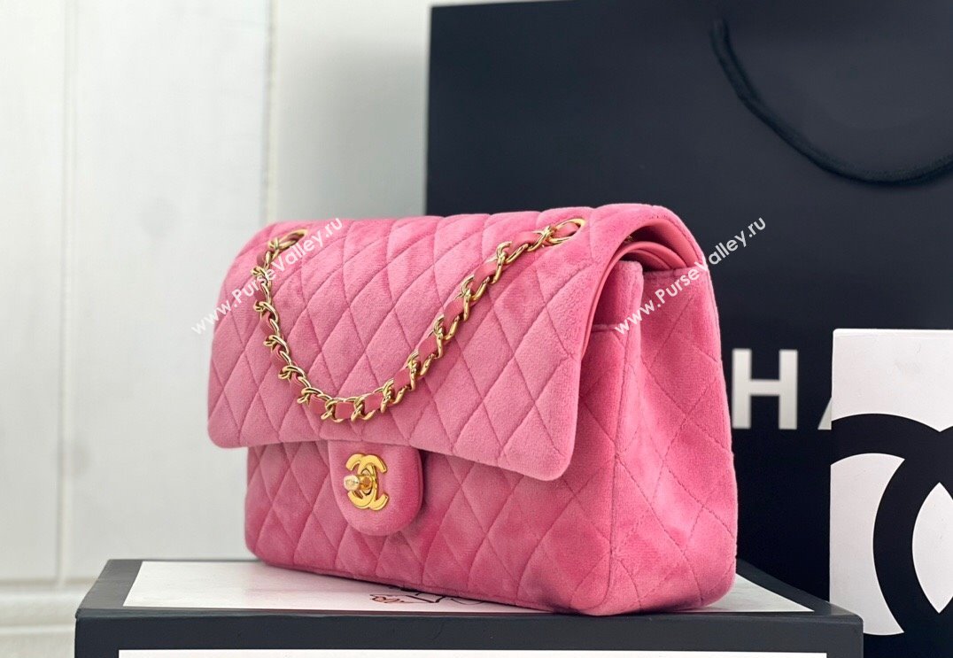 Chanel Wool Tweed Medium Classic Handbag A01112 Pink 2023 (jiyuan-23100903)