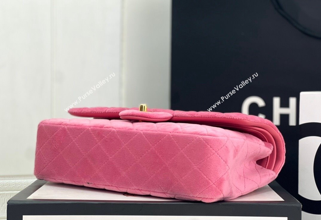 Chanel Wool Tweed Medium Classic Handbag A01112 Pink 2023 (jiyuan-23100903)