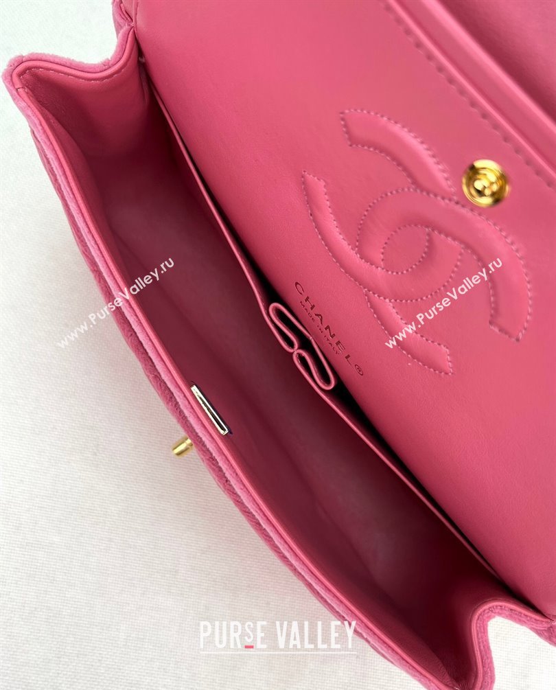 Chanel Wool Tweed Medium Classic Handbag A01112 Pink 2023 (jiyuan-23100903)