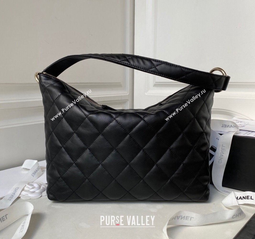 Chanel Calfskin Hobo Bag AS4347 Black 2023 (jiyuan-23101015)