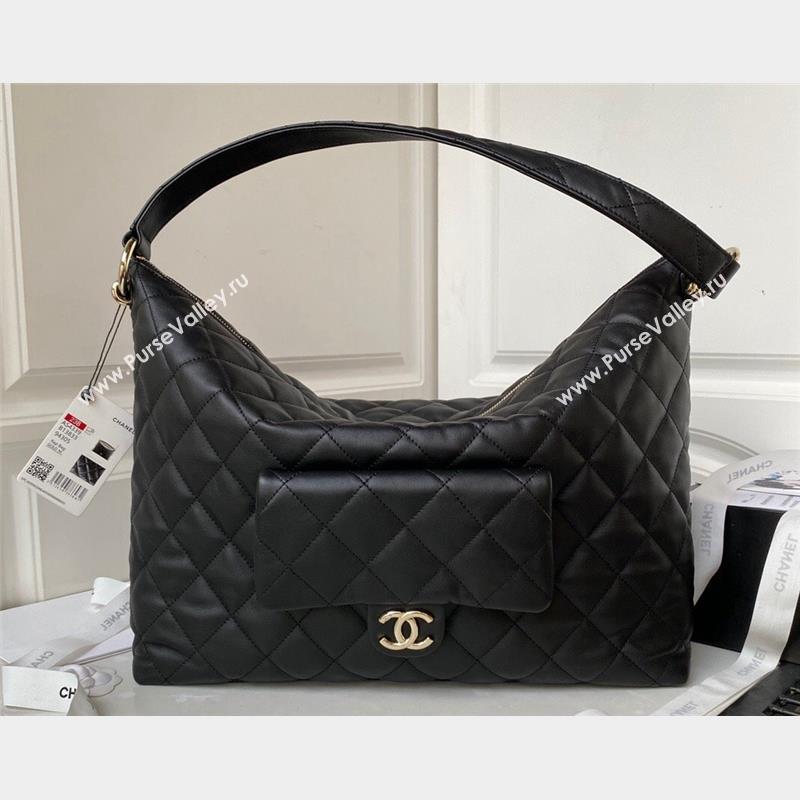Chanel Calfskin Maxi Hobo Bag AS4339 Black 2023 (jiyuan-23101013)