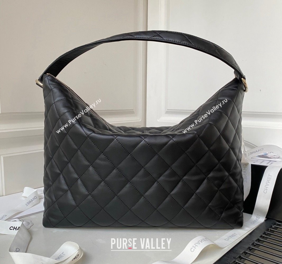 Chanel Calfskin Maxi Hobo Bag AS4339 Black 2023 (jiyuan-23101013)