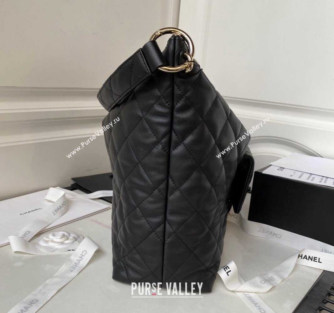 Chanel Calfskin Maxi Hobo Bag AS4339 Black 2023 (jiyuan-23101013)