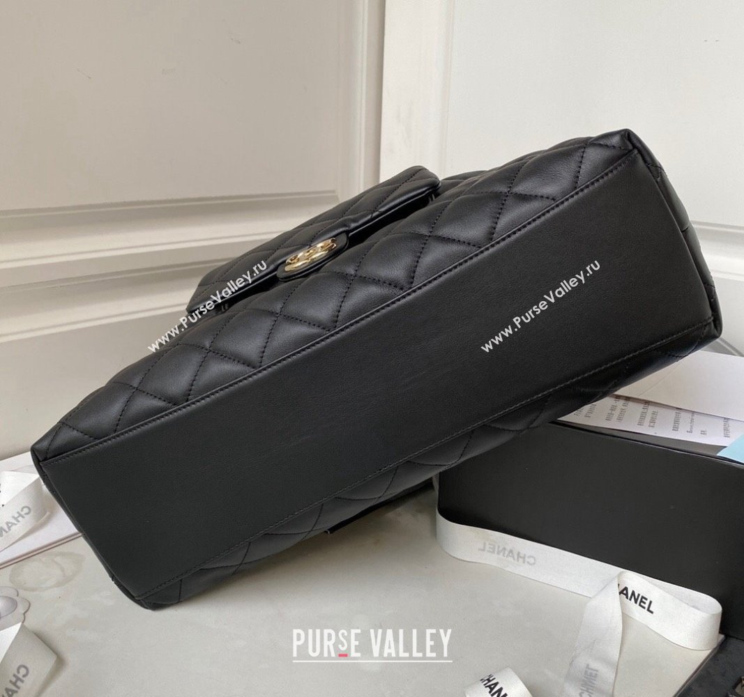 Chanel Calfskin Maxi Hobo Bag AS4339 Black 2023 (jiyuan-23101013)