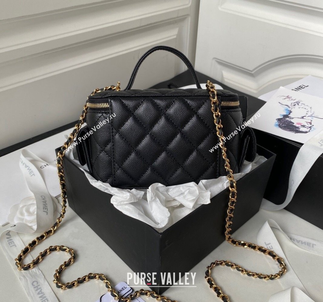 Chanel Grained Shiny Calfskin Clutch with Chain Bag AP3017 Black 2023 (jiyuan-23101001)