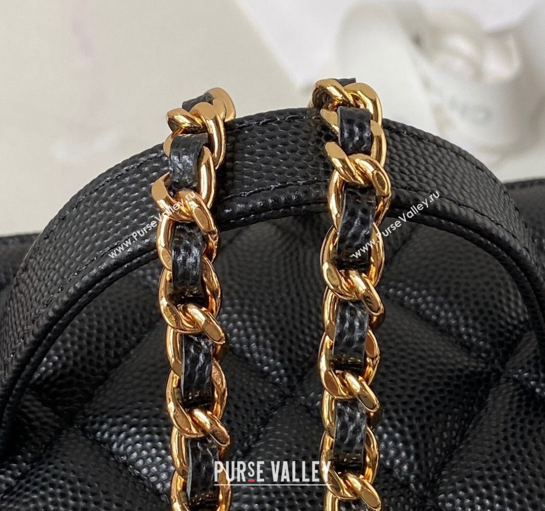 Chanel Grained Shiny Calfskin Clutch with Chain Bag AP3017 Black 2023 (jiyuan-23101001)