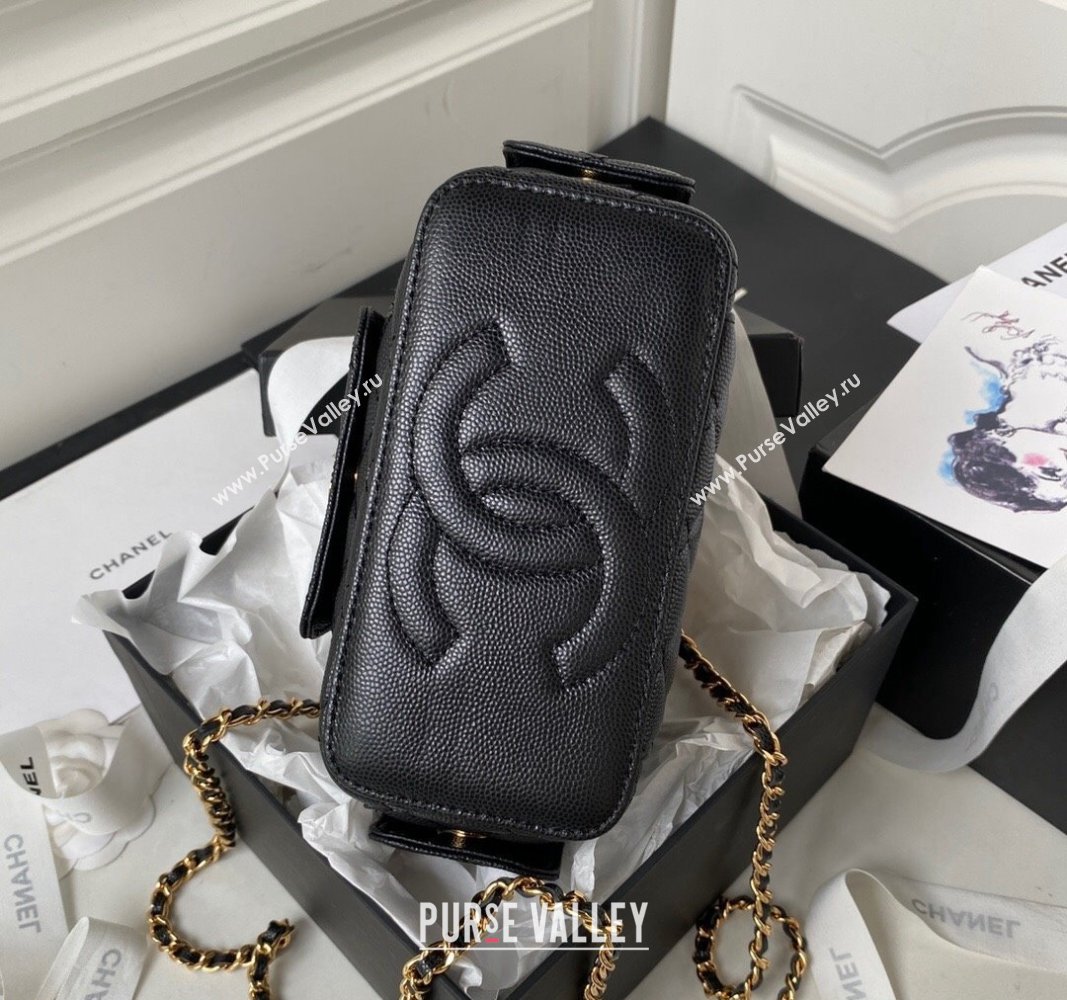 Chanel Grained Shiny Calfskin Clutch with Chain Bag AP3017 Black 2023 (jiyuan-23101001)