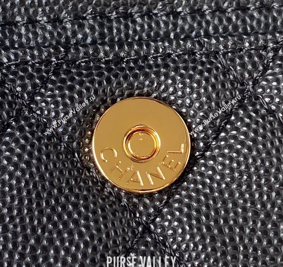 Chanel Grained Shiny Calfskin Clutch with Chain Bag AP3017 Black 2023 (jiyuan-23101001)