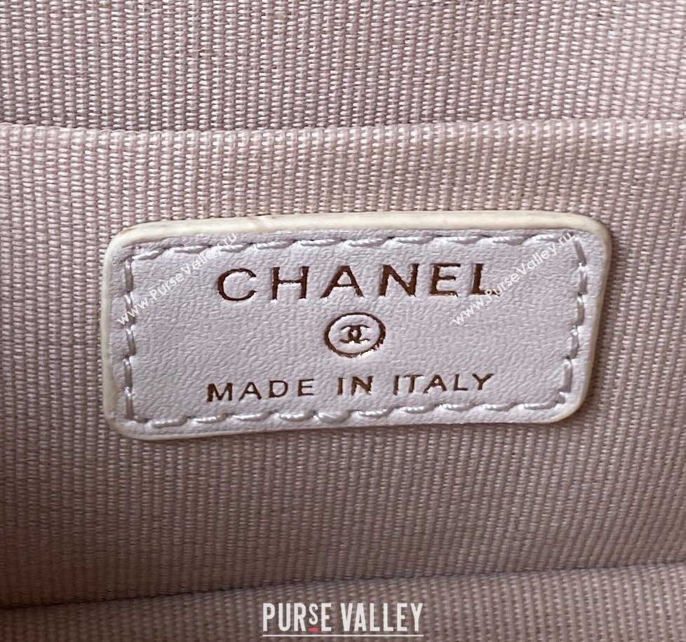 Chanel Grained Shiny Calfskin Clutch with Chain Bag AP3017 White 2023 (jiyuan-23101002)