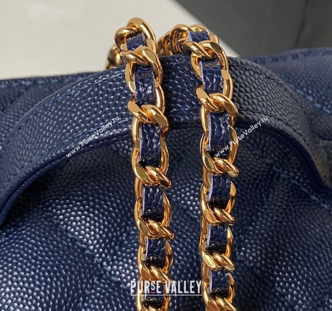 Chanel Grained Shiny Calfskin Clutch with Chain Bag AP3017 Blue 2023 (jiyuan-23101003)