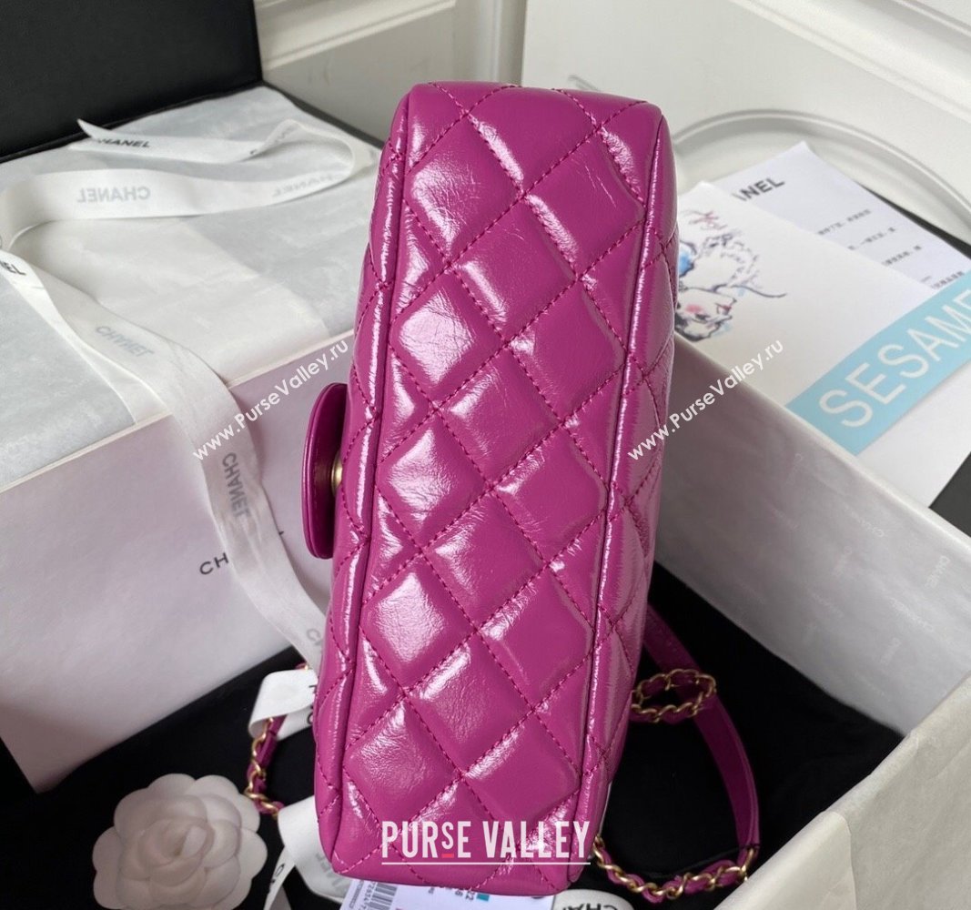 Chanel Shiny Crumpled Calfskin Hobo Handbag AS4322 Purple 2023 (jiyuan-23100952)