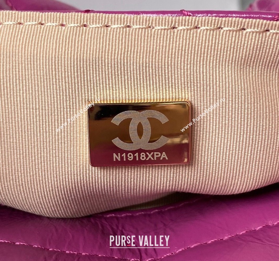 Chanel Shiny Crumpled Calfskin Hobo Handbag AS4322 Purple 2023 (jiyuan-23100952)