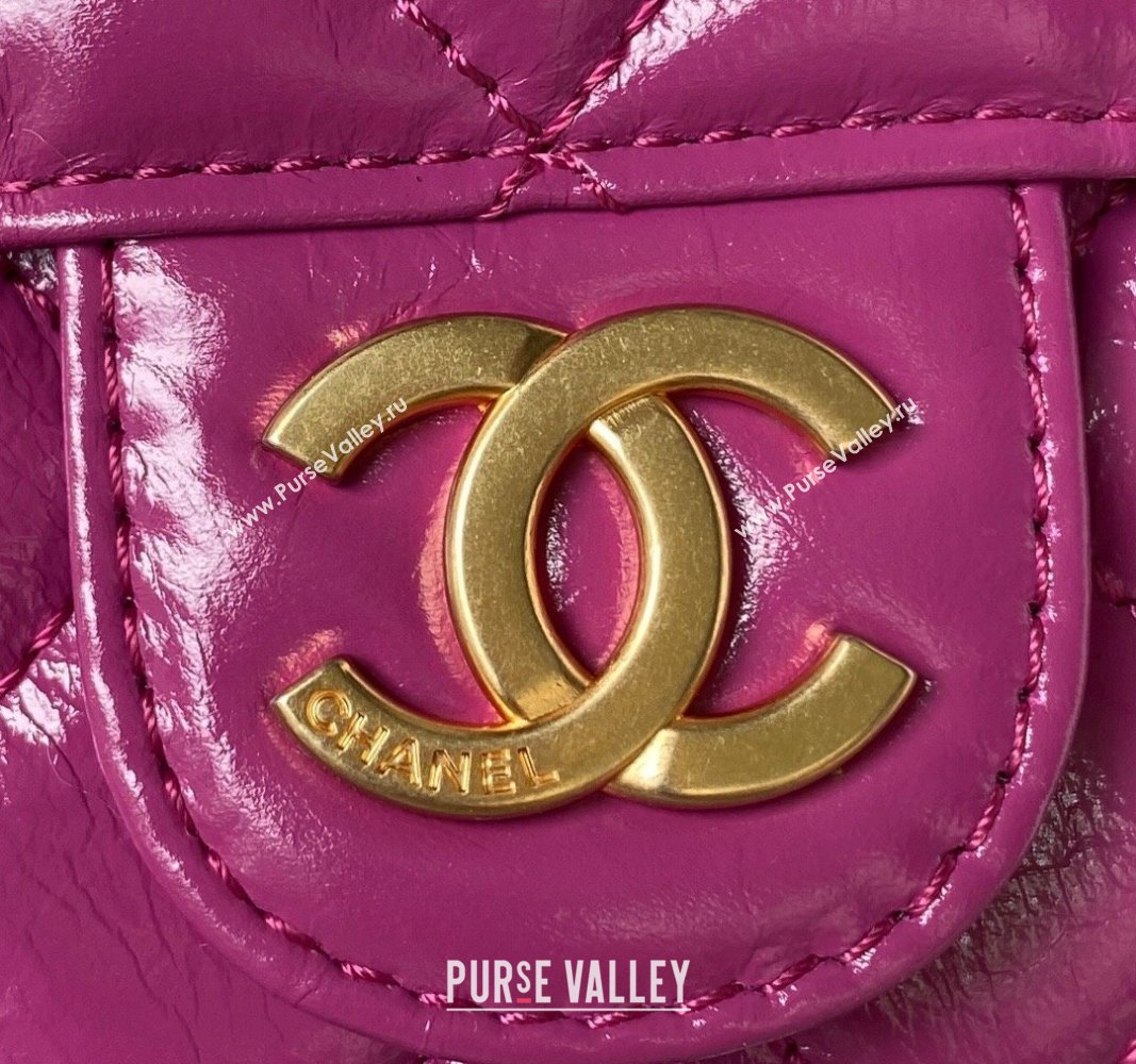 Chanel Shiny Crumpled Calfskin Small Hobo Bag AS4323 Purple 2023 (jiyuan-23100959)