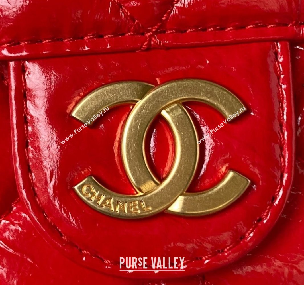 Chanel Shiny Crumpled Calfskin Small Hobo Bag AS4323 Red 2023 (jiyuan-23100958)