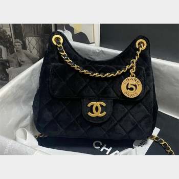 Chanel Velvet Small Hobo Bag AS4323 Black 2023 (jiyuan-23100963)