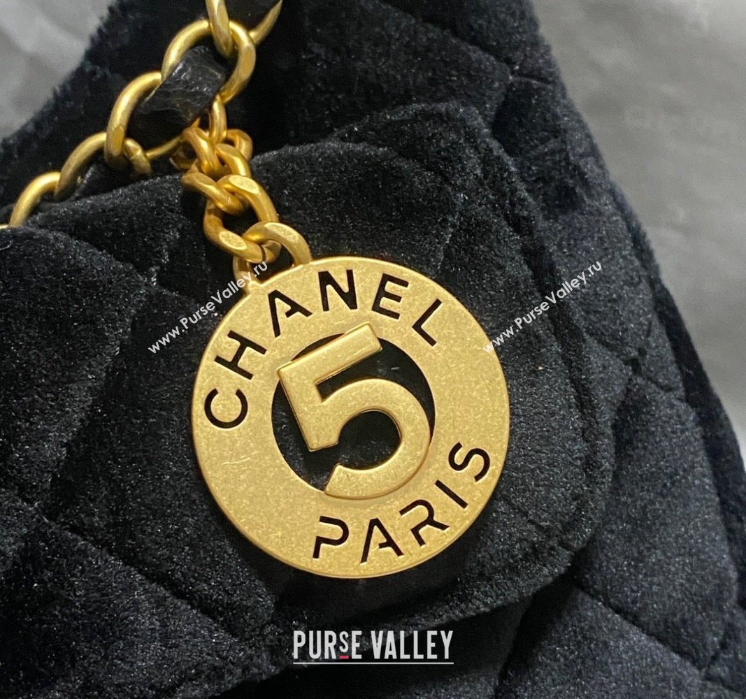 Chanel Velvet Small Hobo Bag AS4323 Black 2023 (jiyuan-23100963)