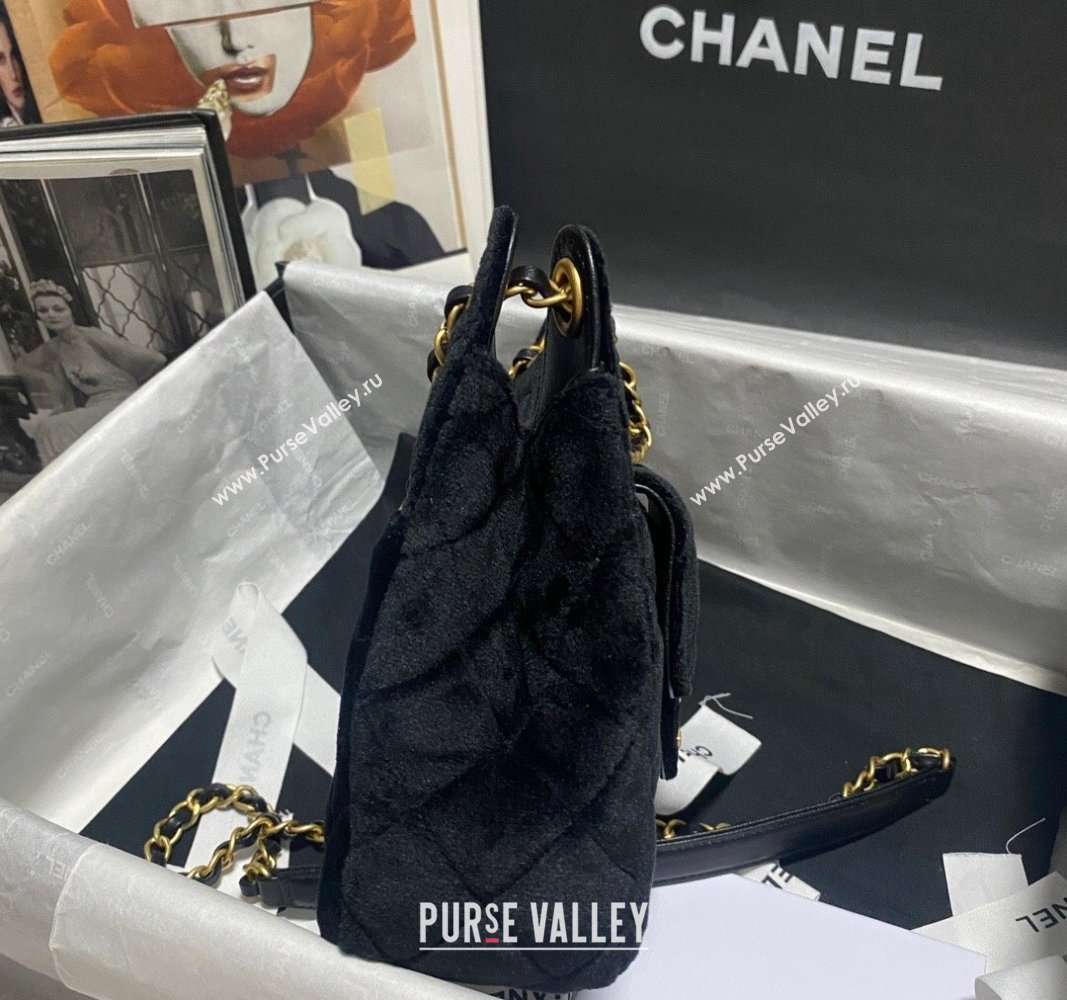Chanel Velvet Small Hobo Bag AS4323 Black 2023 (jiyuan-23100963)