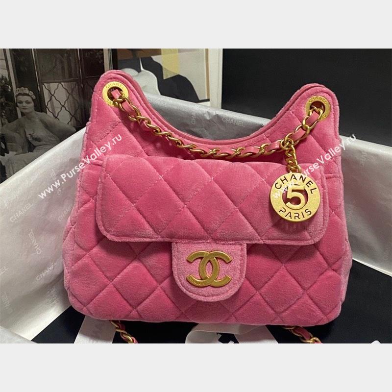Chanel Velvet Small Hobo Bag AS4323 Pink 2023 (jiyuan-23100964)