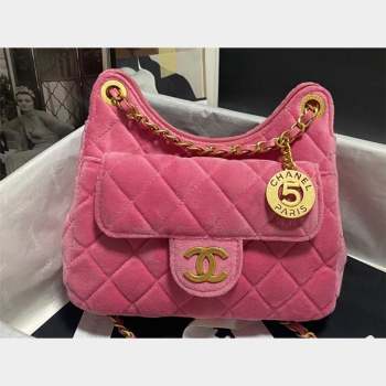 Chanel Velvet Small Hobo Bag AS4323 Pink 2023 (jiyuan-23100964)