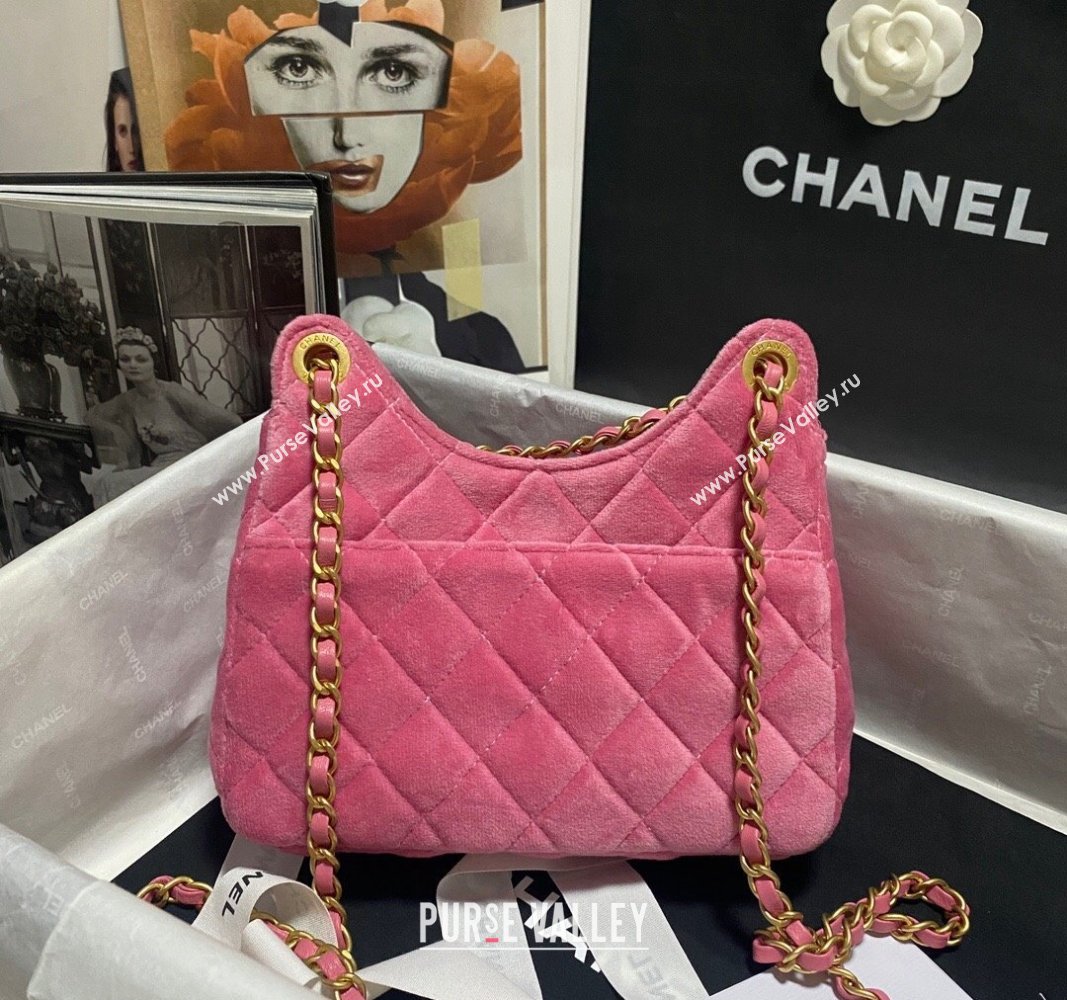 Chanel Velvet Small Hobo Bag AS4323 Pink 2023 (jiyuan-23100964)