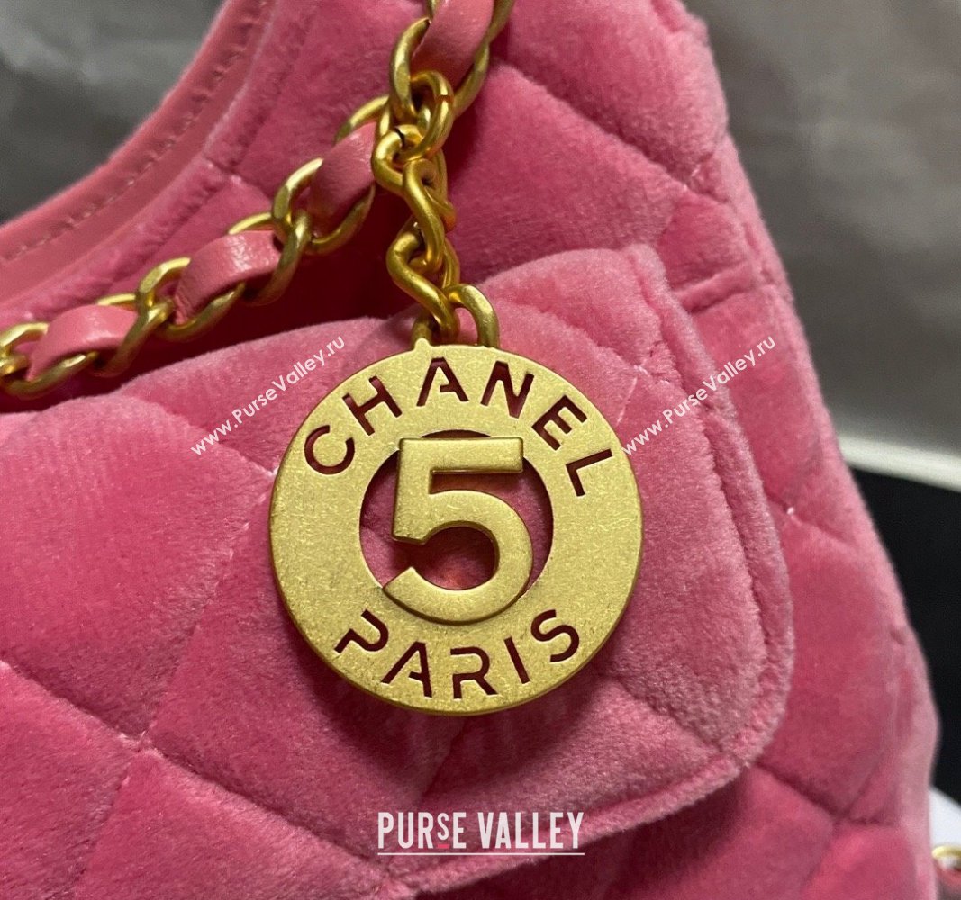 Chanel Velvet Small Hobo Bag AS4323 Pink 2023 (jiyuan-23100964)