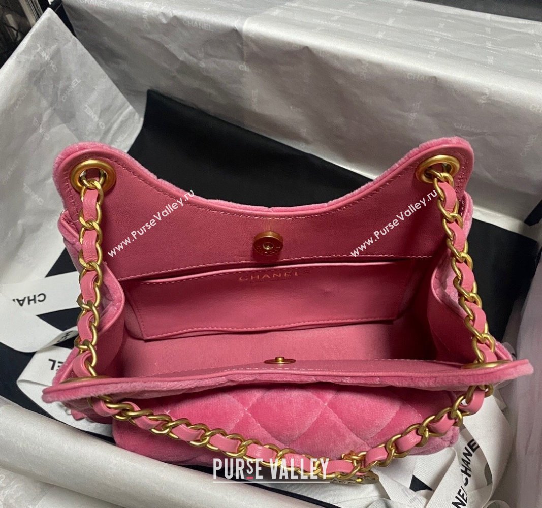 Chanel Velvet Small Hobo Bag AS4323 Pink 2023 (jiyuan-23100964)