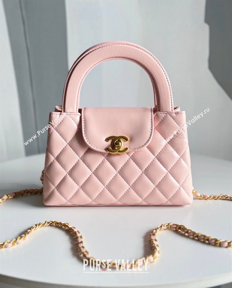 Chanel Shiny Aged Calfskin Mini Shopping Bag AS4416 Light Pink 2023 (jiyuan-23100973)