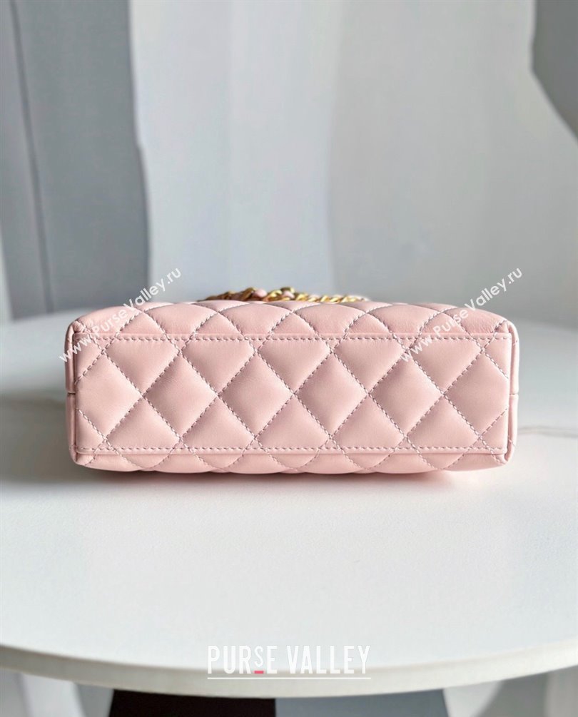 Chanel Shiny Aged Calfskin Mini Shopping Bag AS4416 Light Pink 2023 (jiyuan-23100973)