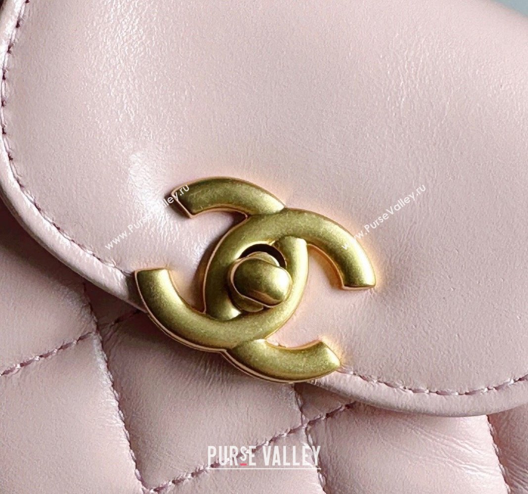 Chanel Shiny Aged Calfskin Mini Shopping Bag AS4416 Light Pink 2023 (jiyuan-23100973)