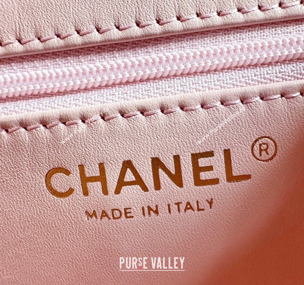 Chanel Shiny Aged Calfskin Mini Shopping Bag AS4416 Light Pink 2023 (jiyuan-23100973)