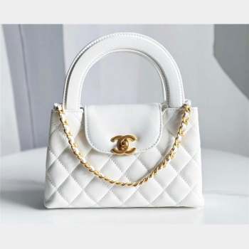 Chanel Shiny Aged Calfskin Mini Shopping Bag AS4416 White 2023 (jiyuan-23100972)