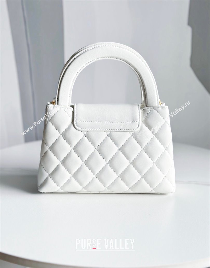 Chanel Shiny Aged Calfskin Mini Shopping Bag AS4416 White 2023 (jiyuan-23100972)