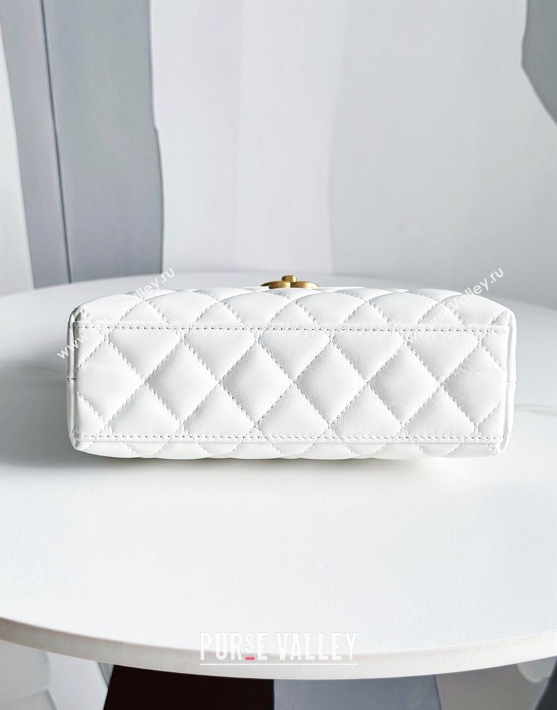 Chanel Shiny Aged Calfskin Mini Shopping Bag AS4416 White 2023 (jiyuan-23100972)