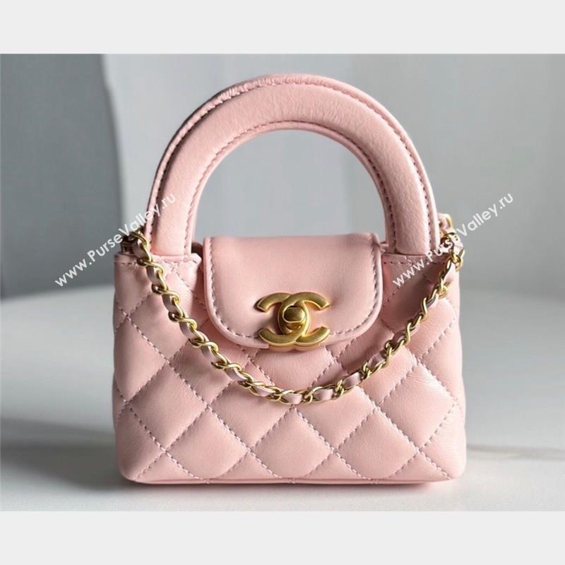 Chanel Shiny Aged Calfskin Clutch with Chain Bag AP3435 Light Pink 2023 (jiyuan-23100980)
