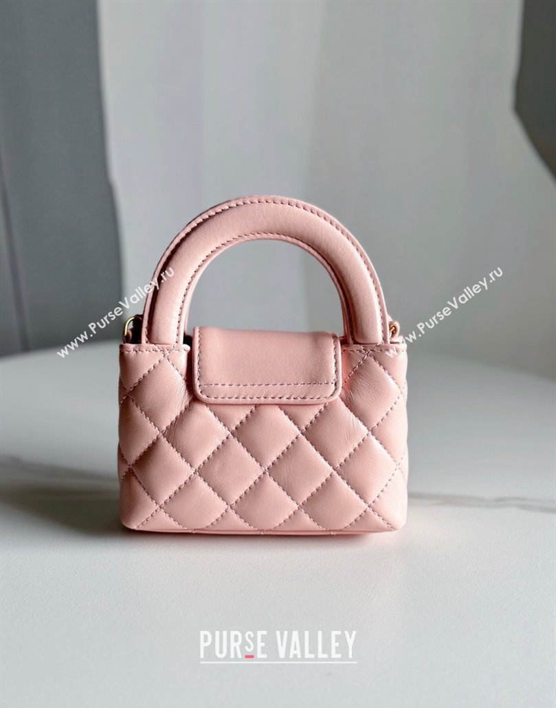 Chanel Shiny Aged Calfskin Clutch with Chain Bag AP3435 Light Pink 2023 (jiyuan-23100980)