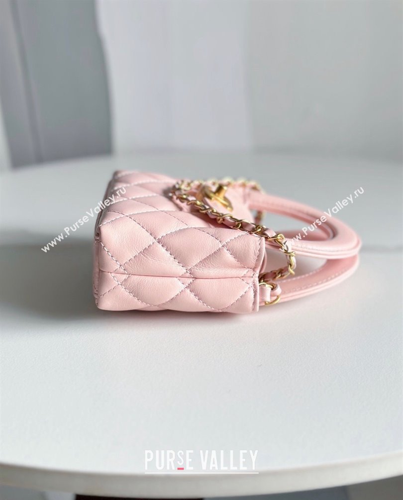 Chanel Shiny Aged Calfskin Clutch with Chain Bag AP3435 Light Pink 2023 (jiyuan-23100980)