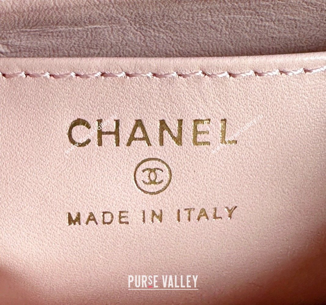 Chanel Shiny Aged Calfskin Clutch with Chain Bag AP3435 Light Pink 2023 (jiyuan-23100980)