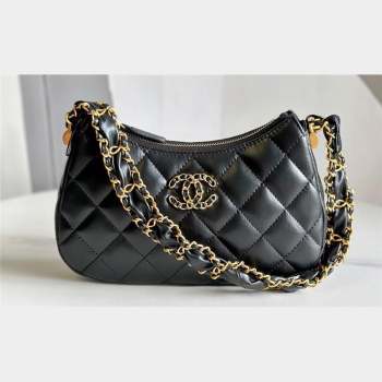 Chanel Calfskin Mini Hobo Bag AP3647 Black 2023 (jiyuan-23101020)