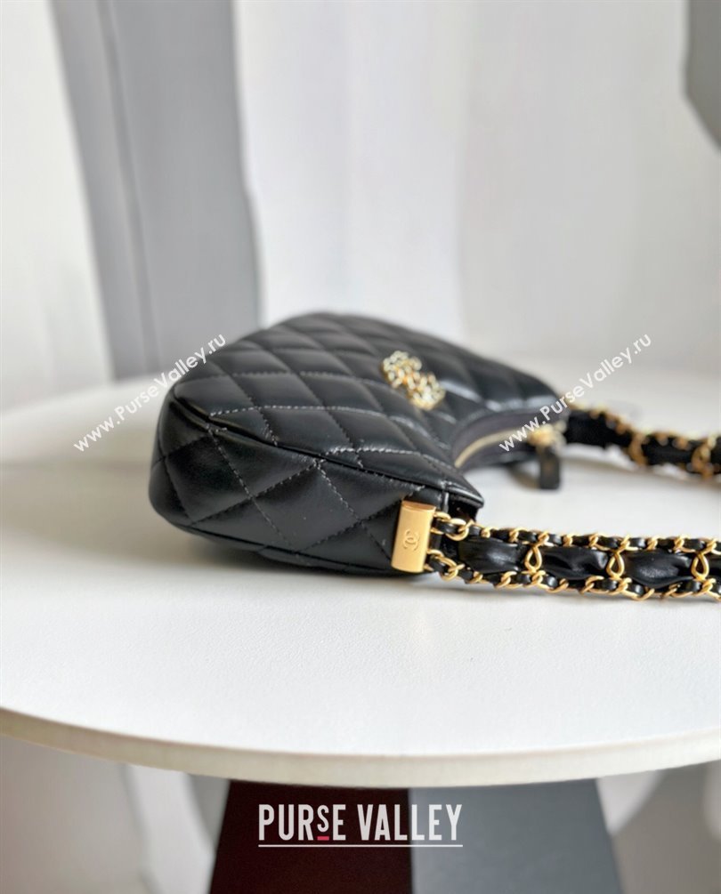 Chanel Calfskin Mini Hobo Bag AP3647 Black 2023 (jiyuan-23101020)