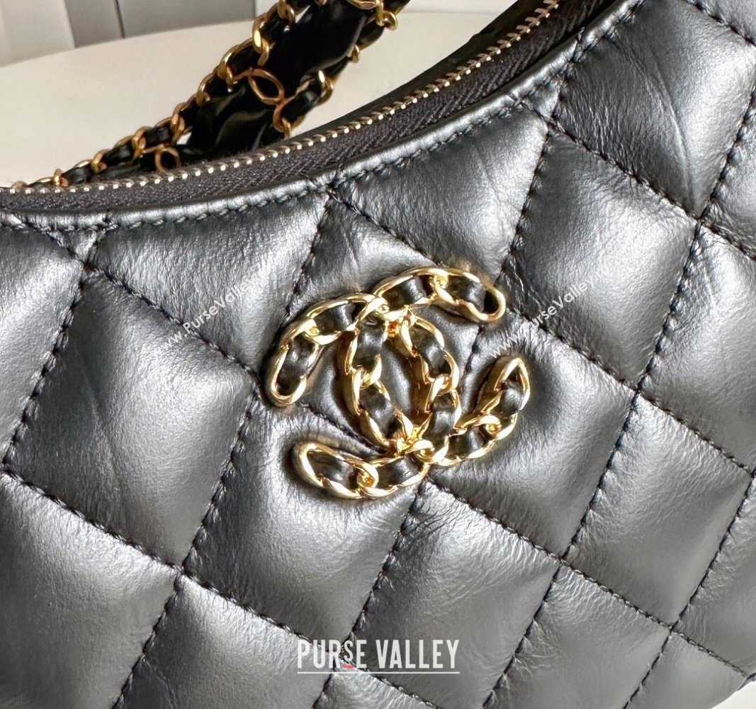 Chanel Calfskin Mini Hobo Bag AP3647 Black 2023 (jiyuan-23101020)