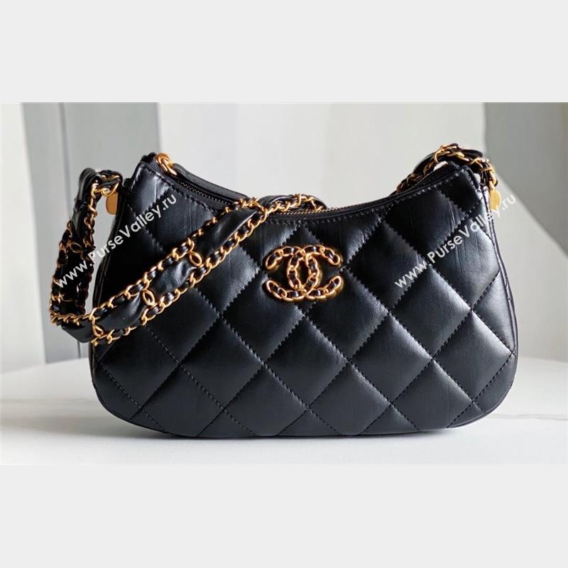 Chanel Calfskin Small Hobo Bag AS4422 Black 2023 (jiyuan-23101018)