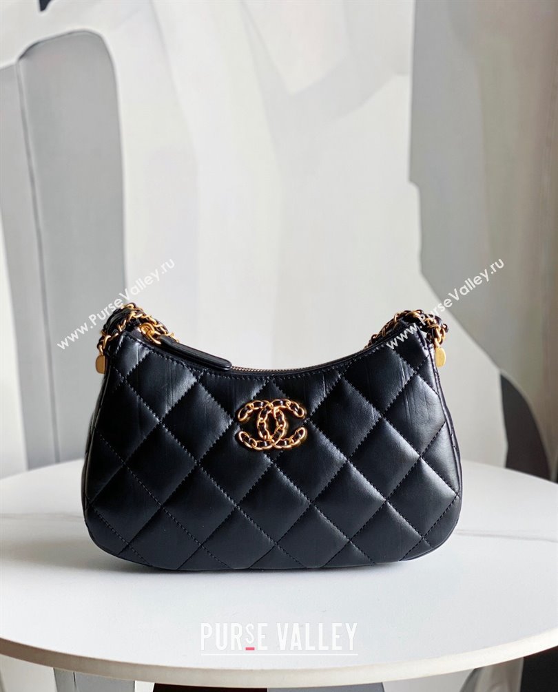 Chanel Calfskin Small Hobo Bag AS4422 Black 2023 (jiyuan-23101018)