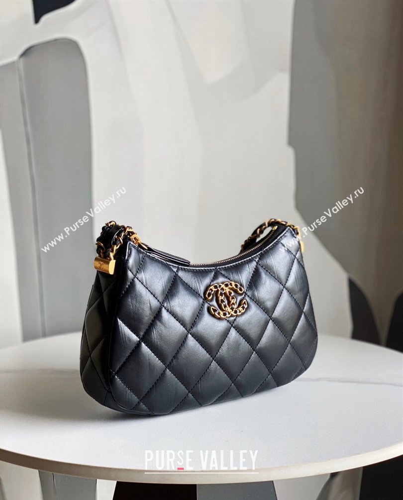 Chanel Calfskin Small Hobo Bag AS4422 Black 2023 (jiyuan-23101018)