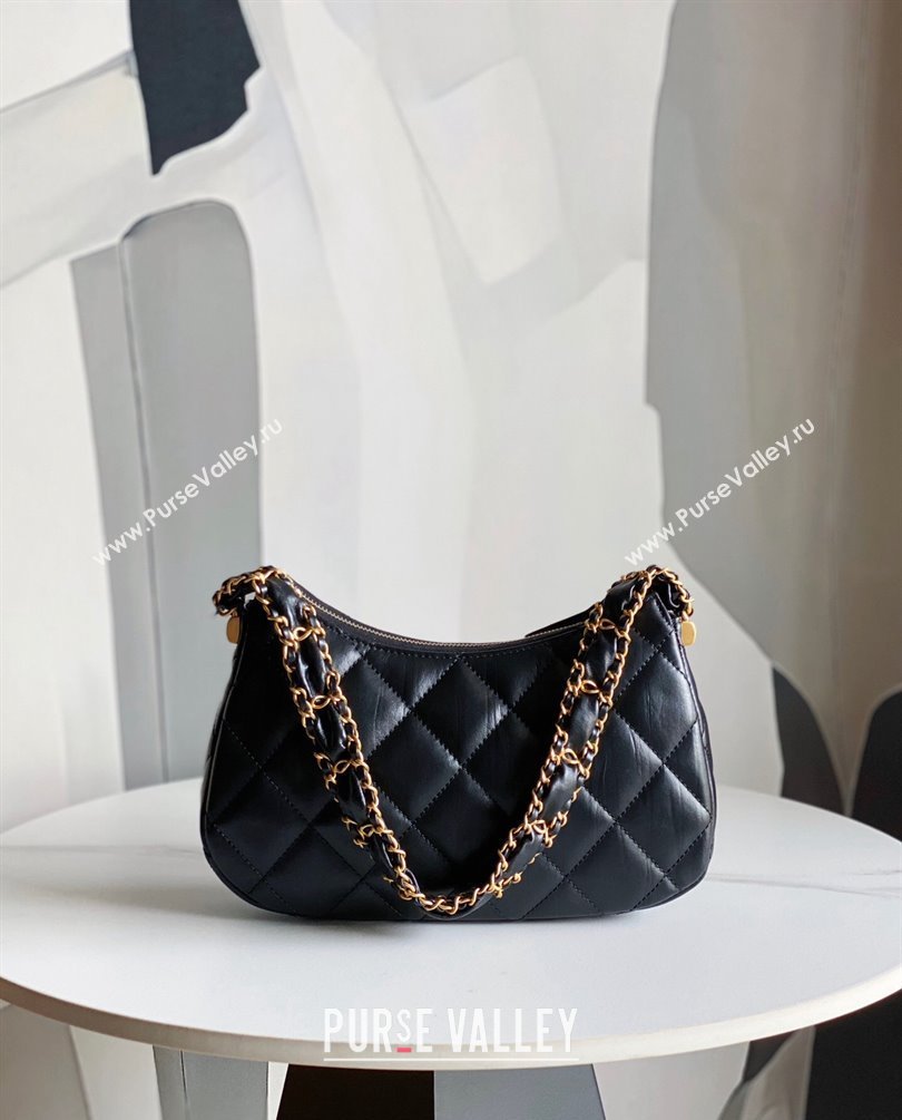 Chanel Calfskin Small Hobo Bag AS4422 Black 2023 (jiyuan-23101018)