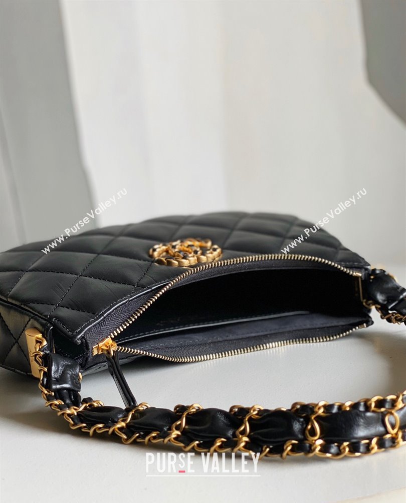 Chanel Calfskin Small Hobo Bag AS4422 Black 2023 (jiyuan-23101018)