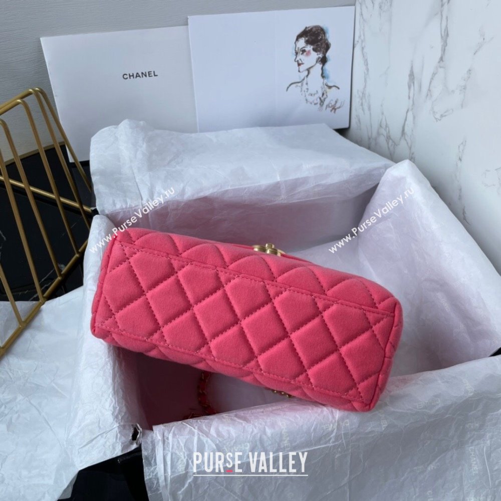 Chanel Jersey Mini Shopping Bag AS4416 Fuchsia 2023 (jiyuan-23100977)