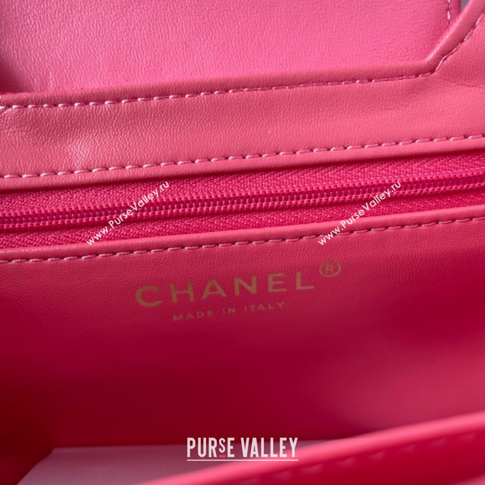 Chanel Jersey Mini Shopping Bag AS4416 Fuchsia 2023 (jiyuan-23100977)