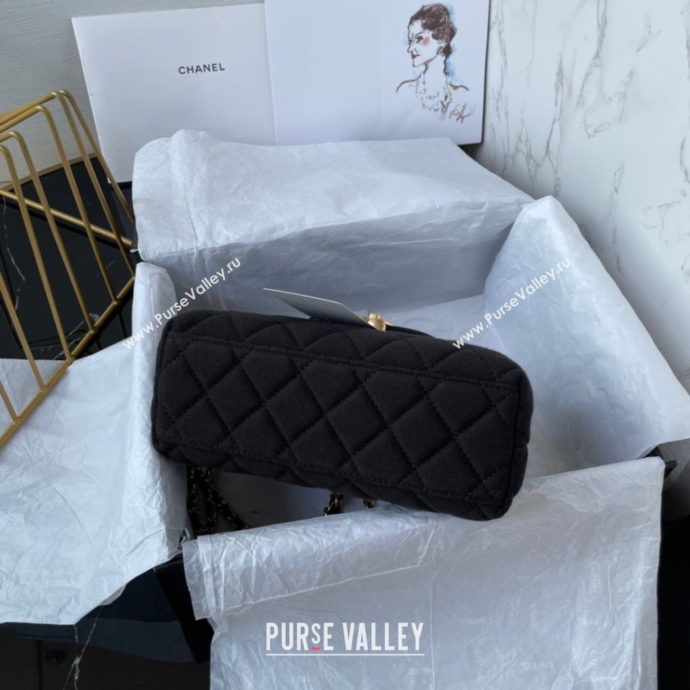 Chanel Jersey Mini Shopping Bag AS4416 Black 2023 (jiyuan-23100976)