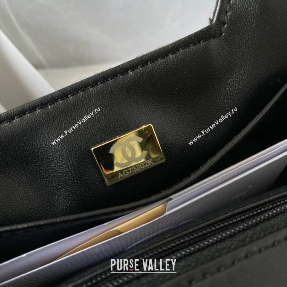 Chanel Jersey Mini Shopping Bag AS4416 Black 2023 (jiyuan-23100976)
