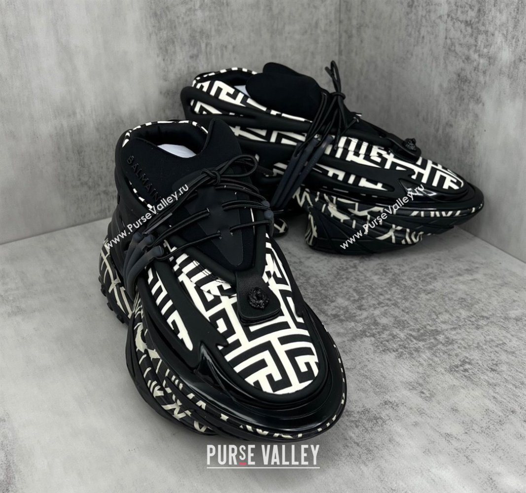 Balmain Neoprene and leather Unicorn Women/Men low-top Sneakers 05 2023 (kaola-23100705)